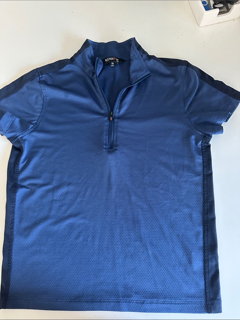 Kerrits kids  Blue Short-Sleeve Half-Zip Polo